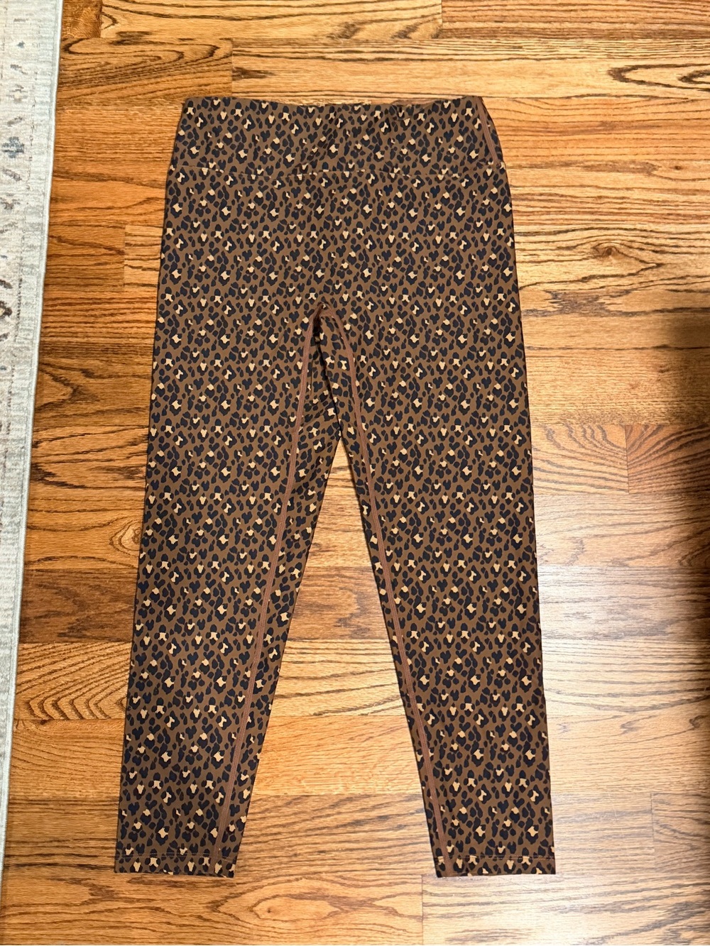 Leopard Print Stretch Leggings - Brown